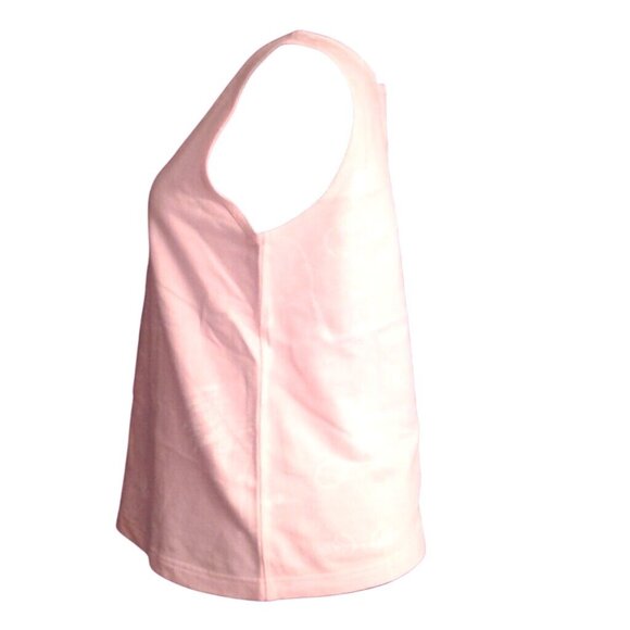 Spa By Chicos Size 0 Small 4 Tank Top Pink Cotton Sleeveless Subtle Animal Print - Picture 4 of 8
